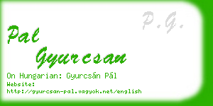 pal gyurcsan business card